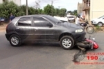 ARIQUEMES: Moto vai parar embaixo de carro em acidente no Jorge Teixeira