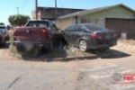 ARIQUEMES: Carros colidem violentamente com cruzamento da Av. Quatro Cachoeiras