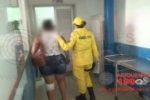 ARIQUEMES: Mulher sofre escoriações em queda de moto na Avenida Machadinho