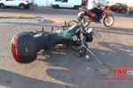 ARIQUEMES: Motociclista fica ferido após colidir com caminhonete na Av. Machadinho