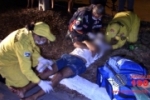 ARIQUEMES: Homem fica ferido em grave colisão de motos na Av. Guaporé