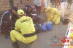 ARIQUEMES: Rapaz fratura fêmur em colisão de moto e carro no Setor 09