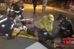 ARIQUEMES: Motociclista sofre fratura exposta em acidente na Av. Jamari