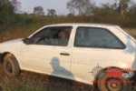 ARIQUEMES: Carro roubado na área rural é localizado abandonado e sem os pneus