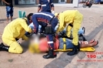 ARIQUEMES: Motociclista sofre fratura após ser fechado por carro na Av. Capitão Silvio