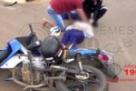 ARIQUEMES: Colisão entre motos é registrada na rotatória da Av. Guaporé