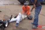 ARIQUEMES: Motociclista fica ferido ap&oacute;s colidir com caminhonete em cruzamento no Setor 04