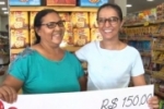 ARIQUEMES: V&Iacute;DEO &ndash; Moradora do Setor 05 ganha vale compras em sorteio de anivers&aacute;rio do Supermercado Revela&ccedil;&atilde;o