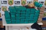 Três são presos e mais de 40 kg de maconha é apreendida