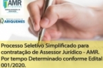 Ag&ecirc;ncia Municipal de Regula&ccedil;&atilde;o abre processo seletivo para contrata&ccedil;&atilde;o tempor&aacute;ria de assessor jur&iacute;dico