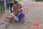ARIQUEMES: Colis&atilde;o entre moto taxista e ciclista deixa idoso ferido na Av. Jamari