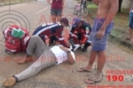 ARIQUEMES: Motociclista fica ferido em colis&atilde;o com carro na 4 Cachoeiras