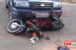 ARIQUEMES: Garota tem perna fraturada em grave acidente entre carro e moto no Colonial &ndash; Moto ficou em baixo do ve&iacute;culo