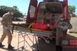 ARIQUEMES: Jovem &eacute; conduzido pelo Corpo de Bombeiros ap&oacute;s sofrer acidente entre motos no Jd. das Palmeiras