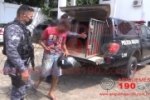 ARIQUEMES: Patrulha Alfa conduz suspeito em posse de moto adulterada e Maconha no Colonial 