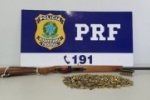 Em Vilhena/RO, PRF apreende um rifle calibre 22 e mais de 500 muni&ccedil;&otilde;es
