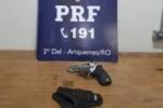 Em Ariquemes/RO, PRF apreende rev&oacute;lver calibre .38 e muni&ccedil;&otilde;es