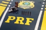Em Vilhena/RO, PRF apreende arma de fogo na BR 364