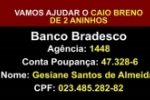 ARIQUEMES: Vamos ajudar o Caio Breno &ndash; Nova conta para dep&oacute;sito &ndash; V&iacute;deo