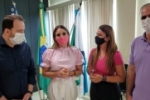 Deputado Alex Redano acompanha Mariana Carvalho e Alan Queiroz em encontro com Prefeita de Ariquemes