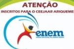Aten&ccedil;&atilde;o Senhores Inscritos para o ENEM 2020 da Regi&atilde;o de Ariquemes