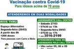 Vacina&ccedil;&atilde;o contra &agrave; COVID&ndash;19 para idosos acima de 70 anos acontecer&aacute; nesta segunda&ndash;feira (29/03)
