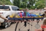 ARIQUEMES: Condutor fica ferido ap&oacute;s sofrer queda de moto na Av. Rio Branco