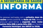 Prefeitura de Ariquemes informa que estar&aacute; dispon&iacute;vel a segunda dose da vacina contra COVID&ndash;19 &ndash; Confira