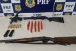 Em Rond&ocirc;nia PRF apreende cinco armas de fogo e 125 muni&ccedil;&otilde;es