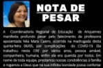 Nota Pesar pelo falecimento da Professora N&eacute;a Mara Caiero 