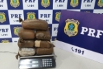 Em Vilhena PRF apreende 8.22 Kg de Maconha com passageiro de &ocirc;nibus &ndash; V&iacute;deo 