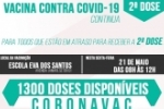 2&ordf; DOSE DA CORONAVAC: Vacina&ccedil;&atilde;o contra COVID&ndash;19 ser&aacute; realizada nesta sexta (21/05) &ndash; Confira 