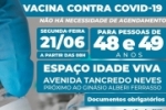 Vacina contra Covid&ndash;19 &ndash; Para pessoas de 48 e 49 anos em Ariquemes