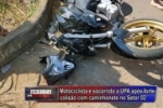 Ariquemes: Motociclista fica ferido em colis&atilde;o com caminhonete no Setor 02