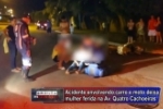 Mulher fica ferida em colis&atilde;o entre moto e carro na Avenida 4 Cachoeiras em Ariquemes &ndash; V&iacute;deo