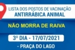 ARIQUEMES: 3° dia da vacina&ccedil;&atilde;o antirr&aacute;bica animal acontece nesse s&aacute;bado 17/07