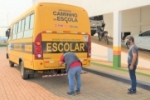 Frota de &ocirc;nibus do transporte escolar de Ariquemes passa por vistoria