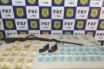 Em Ariquemes/RO, PRF apreende tr&ecirc;s armas de fogo e R$ 21 mil