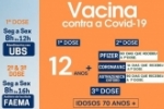 Vacina&ccedil;&atilde;o contra o Covid&ndash;19 &ndash; 1&ordf; dose / 2&ordf; dose / 3&ordf; dose