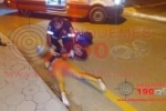 ARIQUEMES: Jovem de 18 anos fica inconsciente ap&oacute;s grave acidente de tr&acirc;nsito na Av. Tancredo Neves