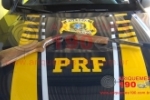 ARIQUEMES: Arma de fogo &eacute; apreendida pela PRF ap&oacute;s abordagem de rotina na BR&ndash;364
