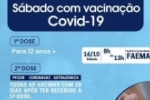 Neste s&aacute;bado 16/10, tem vacina&ccedil;&atilde;o contra Covid&ndash;19