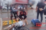 ARIQUEMES: Motociclista sofre les&atilde;o em perna direita ap&oacute;s colidir em traseira de carro na Av. Tancredo Neves