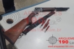 ARIQUEMES: PM apreende no Setor 08 espingarda usada para amea&ccedil;ar mulher &ndash; Agressor &eacute; preso