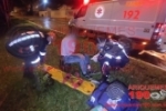 ARIQUEMES: Motociclista fica ferido ap&oacute;s se chocar contra meio fio da via na Avenida Rio Branco