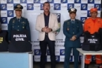 Novos equipamentos de prote&ccedil;&atilde;o e muni&ccedil;&otilde;es s&atilde;o entregues para a Pol&iacute;cia Militar, Pol&iacute;cia Civil e Corpo de Bombeiros