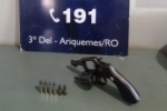 Em Ariquemes/RO, PRF apreende rev&oacute;lver