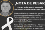 C&acirc;mara emite nota de pesar pelo falecimento do ex&ndash;vereador Rafael Rudey