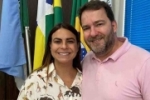 Presidente do Republicanos, Alex Redano d&aacute; boas vindas &agrave; deputada Mariana Carvalho ao partido