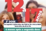 Adolescentes de 12 a 17 anos j&aacute; podem tomar a 3&ordf; dose da vacina contra Covid&ndash;19